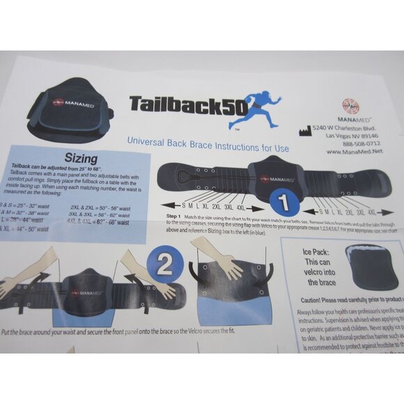 Tailback 50™ Back Brace  25 to 56 Inch Waist Circumference Adult - Picture 3 of 7